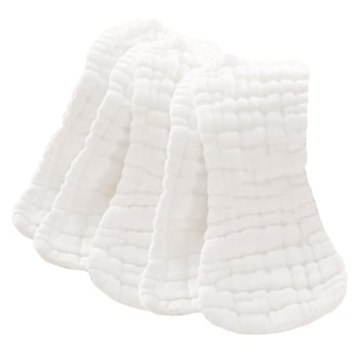 HONITANO Pañales para Ñiño Reutilizables de Algodón Puro Tamaño L 46x17 Cm para Recién Nacido 0-2 Años Absorbentes Transpirables Lavables 5 Piezas para Cuidado E Higiene Infantil