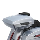 Advanblack Harley Road Glide Tour Pack Barracuda Silver Razor Tour Pack Pak Trunk Backrest Pad for '97-'25 Harley Touring Road King Street Glide Electra Glide CVO models