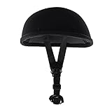 H-YEEU Beanie Motorcycle Helmet DOT Approved Half Helmet Skull Cap for Adult Half Face Helmet for Cruiser Scooter Chopper Moped Scooter Motorbike, XL