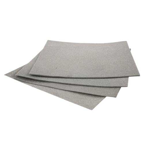 LEINZZO Metallic Conductive Sponge Sheet, Single Side Adhesive EMI, Electromagnetic Interference Shielding ESD, Anti-Static Conductivity Foam Sponge Sheet (1, W*L=200 * 300mm, 8mm Thickness)