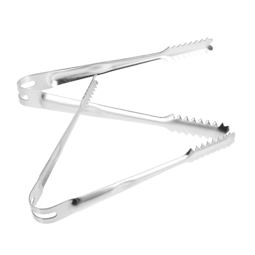Zerodeko 2 Piezas Pinzas Inoxidable para Hielo y Alimentos de Antideslizantes para Servir Pan Frutas y Aperitivos Barbacoas y Cocinas
