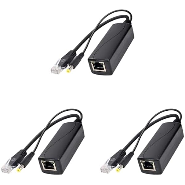 3X PS5712TG Gigabitowy Rozdzielacz Power nad Ethernet 10 100 1000Mpbs RJ45 ObsłUga IEEE802.3 Af At 30W Rozdzielacz PoE