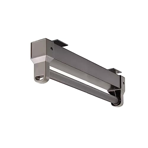Riel de ropa telescópico de aluminio negro LWX para 25 kg