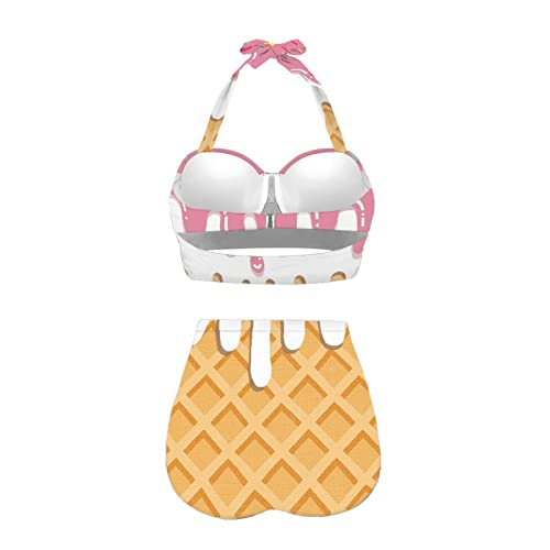 Butterfly Women's Retro Ruched Ruffle High Waist Bikini Set, Flag Tankini Swimsuits Tummy Control Swimwear3