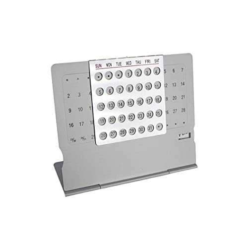 Ｙｏｔｉｊａｙ アルミ万年カレンダー 日付プランナー 調節可能 ビジネス用品 防水 卓上カレンダー オフィス 屋内 キッチン デスクトップ レストラン用