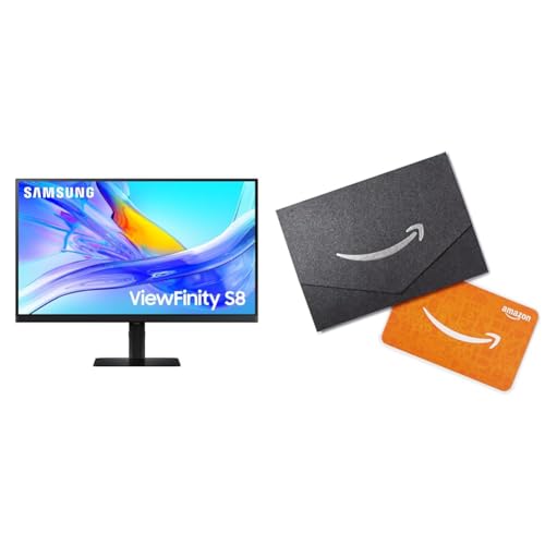 SAMSUNG 27-Inch ViewFinity S8 (S80UD) 4K UHD High Resolution Monitor with HDR10, USB-C, Height Adjustable Ergonomic Stand, Built-in KVM Switch, Advanced Eye Care, LS27D802UANXGO, 2024