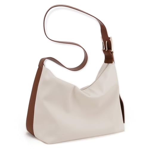 Image of Hobo Bag for Women Vegan Leather Tote Bag for Women Slouchy Shoulder Handbag Purse Crossbody with Adjustable Strap