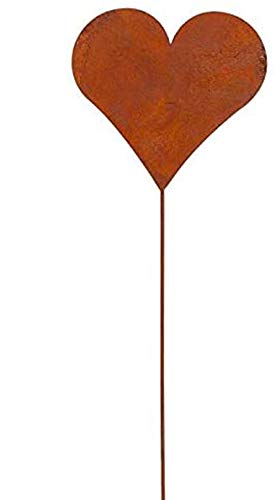 Gartenstecker Herz im Rost Design, H: 35 cm - Rostfigur für den...