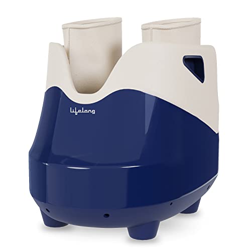 Lifelong LLM396 Electric Foot, Leg & Calf Massager Air Bags & Roller, for Blood Circulation | for Pain Relief | Shiatsu Massager with Kneading Function| 5 Massage Mode Programs, 1 Year Warranty, Blue