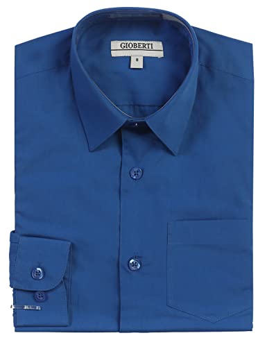 Image of Gioberti Boys Long Sleeve Solid Dress Shirt