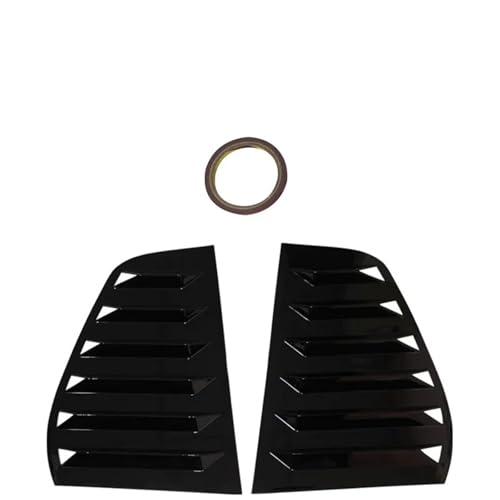 Pasuje do Golf 6 MK6 2008-2012 tylna szyba samochodu osłona migawki tapicerka okienna żaluzja boczny nawiewnik Carbon Zasłony Osłonowe(Gloss Black)