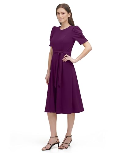 Image of DKNY Women's Jewel Neck Scuba Crepe Dress