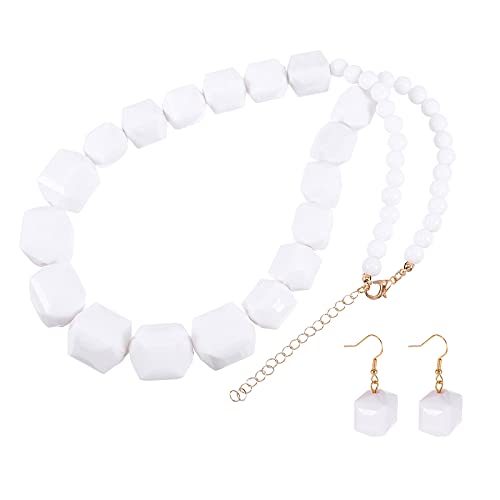 Joyería de acrílico ligera que no pesa con collar y pendientes elegantes para niñas
