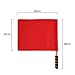 Ylucky Referee Command Hand Flag - Stainless Steel Red Signal Flag with Sponge Handle for Soccer, Volleyball, Football & Track