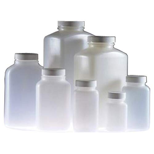 Qorpak PLC-03490 HDPE Wide Mouth Oblong Bottle with 53-400 White Polypropylene Unlined Cap, 33 oz, Natural (Pack of 116)