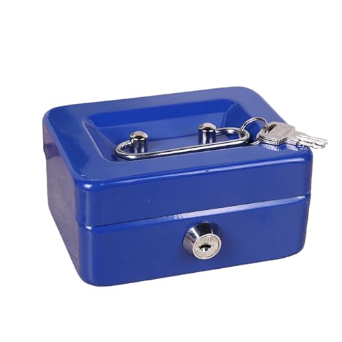 Cassetta per contanti con serratura - Cassetta portamonete portatile con chiavi | Cassette portavalori piccole, cassette portavalori e casseette di controllo, casssette portadenaro, mini casseforti