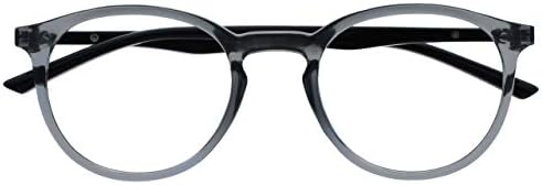 Opulize Met - Blue Light Blocking Glasses Slim Round Frame Scratch Resistant Spring Hinges Improve Sleep Computer Gaming Anti-Reflective Black Mens Womens B60-1 +0.00