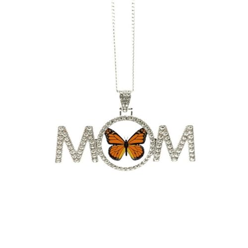 Collier pendentif spécimen orange pour maman et grand-mère
