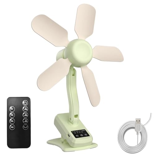 Ventilador de clip para oficina silencioso con mando y temporizador
