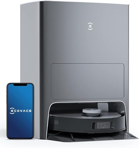 ECOVACS DEEBOT X1 OMNI,Robot Vacuum Cleaner with Mop Function and Multifunctional Cleaning Station(Dust Emptying,Cleaning Water),5000 pa,3D Obstacle Detection,260 Minute Battery,Yiko Voice Assistant