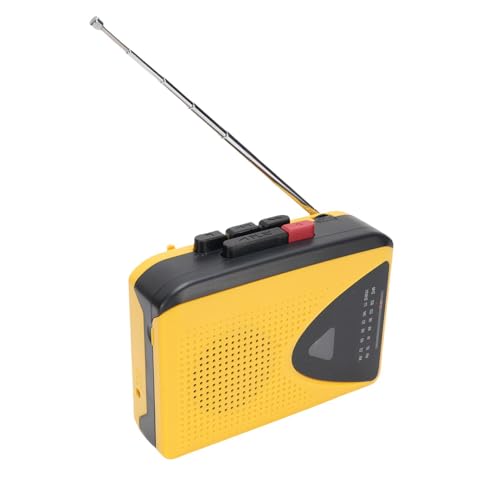 Plyisty Retro Tragbare Kassette Player & Recorder, AM FM -Radio in MIC, LEACHER & Kopfhörerbuchse, Batterie DC Powered Lightweight Compact Tape Player