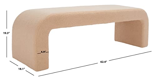 Safavieh Couture Caralynn Faux Lambs Wool Bench #TOP25