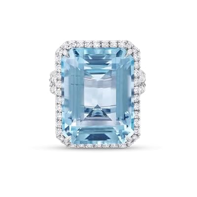 Sea of Light 20.02 Carat Emerald Cut Halo Ring in Platinum