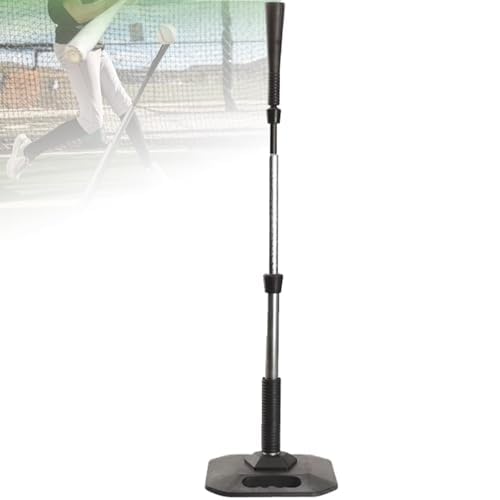 Batting Tee, regolabile in altezza attrezzatura da allenamento con base stabile e topper in gomma per allenamento indoor outdoor