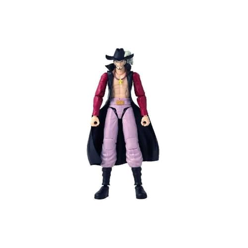 BANDAI 37053 - Figura Decorativa Mihawk de 17 cm con Licencia Oficial de una Pieza - Figura de Manga articulada - Drácula Mihawk Ojo de halcón - Juguete Infantil de 4 años y +