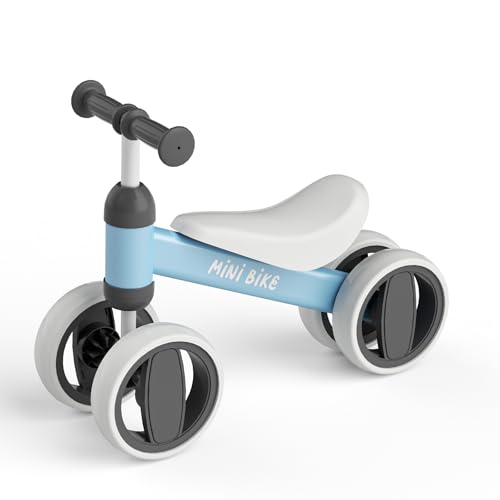 Image of SIMATE Balance Bike Toys for 1 Year Old Boys Girls, 12-24 Month Toddler Ride on Toys, 4 Silent Wheels & Soft Seat, First Birthday Gifts for Baby Girls Boys