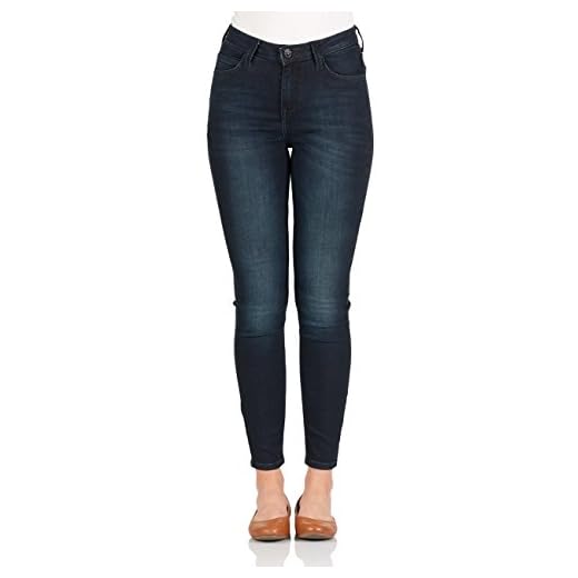 Lee dam jeans Scarlett High Cropped - Skinny Fit - Blå - Super Dark
