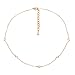 ChelseachicNYC Five Cubic Zirconia Crystal Accent Chain Choker Gold