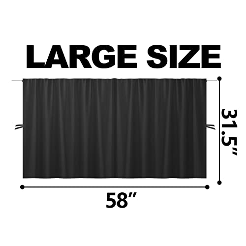 image for ZATOOTO Car Divider Curtains - Window Black Silk Privacy Sunshades - T