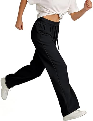 Hiking Pants Women Lightweight Quick Dry Joggers Casual Running Workout Pants Breathable Loose Fit Athletic Trousers Black - 4