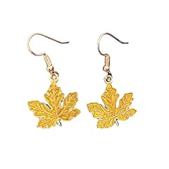 Yellow leaf earring