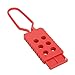 Safety Lock Hasp 6 Holes Electrical Insulation Latch Nylon Tag Out Locking Hasp Industry Chemical Electricity Red