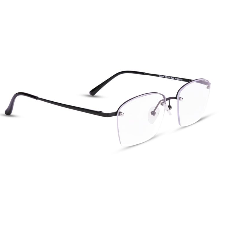 Margin Reading Glasses for Men & Women | Strong Frame Durability & UV400 Protection | Square Semi Rimless Comfortable Metal Frame, Stylish Designer Temples | Use for Screen Time & Reading-image-32
