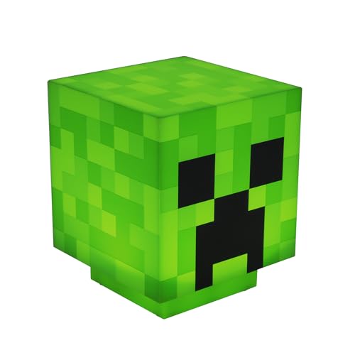 Image of Minecraft Creeper Light Up Figure - Paladone Table Light with Zombie Sounds