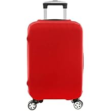 Thicken Anti-dust Travel Luggage Protective Cover Elastic Solid Color Suitcase Cover M, Red