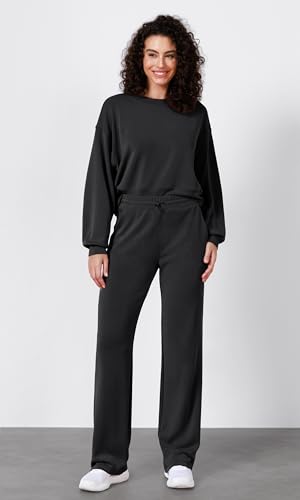 ODODOS Women's Modal Soft Wide Leg Pants with Pockets Adjustable Shockcord High Waist Casual Lounge Pants-27/29/31" Inseam2