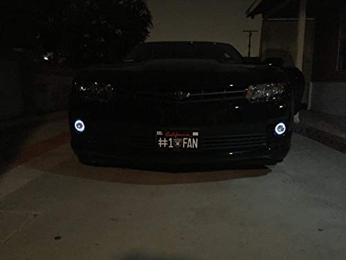 White LED Halo Fog Lamps Driving Lights for 2014-2015 Chevy Camaro Chevrolet