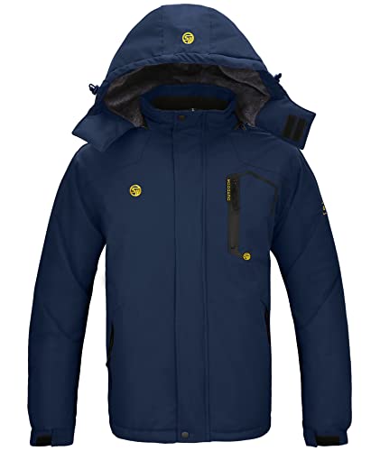 SwissWell Winterjacke Herren Outdoor Wasserdicht Jacke Warm Fleecejacke...