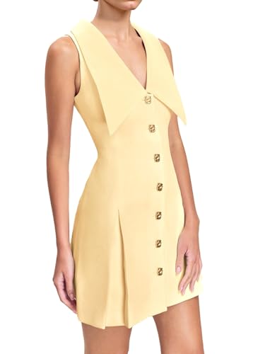 Elegant Sleeveless Blazer Dress Buttoned Short Skirt Long Casual Blazer Work Office Skirt Slim Fit