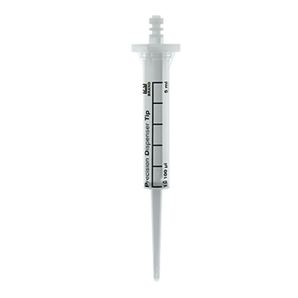 BrandTech 705710 PD-Tip II Precision Dispenser Tip, Non-Sterile, 5mL Capacity, Pack of 100
