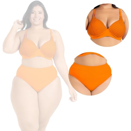 Biquini Feminino Cortinão Alta Sustententação Calcinha Cintura Alta Modela Cintura Disfarça Barrigui