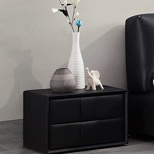 Table de nuit noire avec rangement ouvert : le meuble bas idéal pour vos lectures du soir