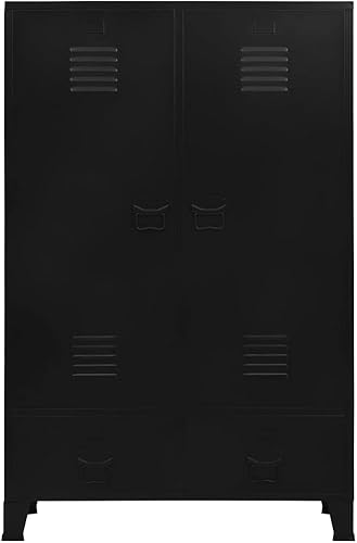 Miniatura 4 de BIGBARLEY Armario de dormitorio, organizador de ropa de armario, organizador de almacenamiento para ahorrar espacio, armario industrial negro, 35.4