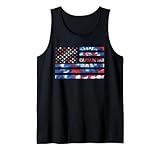 Photo Gallery bandiera americana patriottica con scritta "captain dad", colore: rosso, bianco, blu canotta Photo Gallery bandiera americana patriottica con scritta "captain dad", colore: rosso, bianco, blu canotta