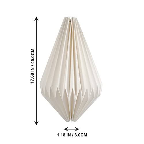 Minkissy Hanging Light Fixtures Paper Origami Lampshade Nordic Style Paper Lampshade Paper Foldable Lampshade, E27 Lampshade For Home Decor Night Light Bulb #TOP2