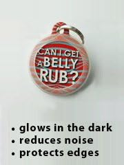 Pet ID Tag Silencer - Round - Glow in The Dark (Small 7/8")